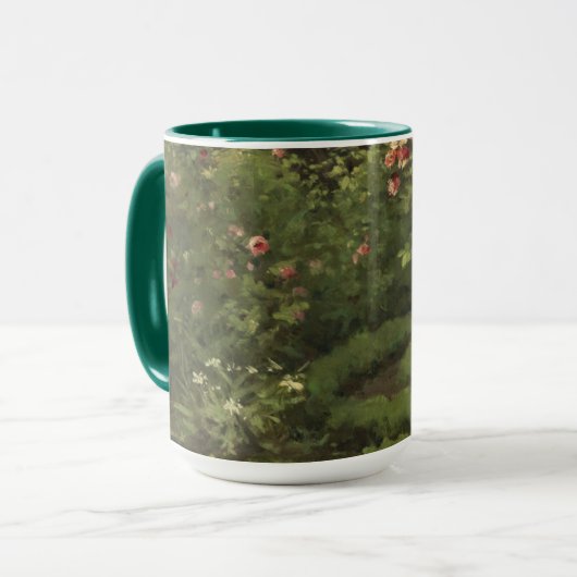 Camille Pissarro | Een Roos tuin Mok (Voorkant links)