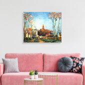 Camille Pissarro Entrance naar het dorp Voisin Canvas Afdruk (Insitu (Woonkamer))