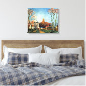 Camille Pissarro Entrance naar het dorp Voisin Canvas Afdruk (Insitu (Slaapkamer))