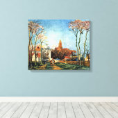 Camille Pissarro Entrance naar het dorp Voisin Canvas Afdruk (Insitu (Houten vloer))