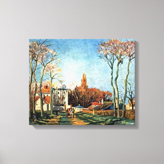 Camille Pissarro Entrance naar het dorp Voisin Canvas Afdruk (Voorkant)