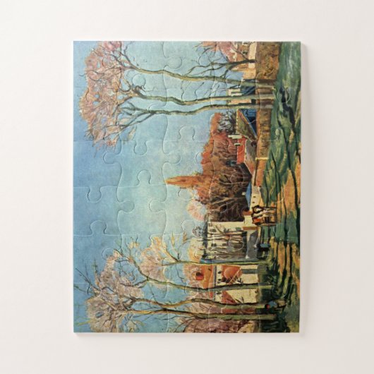 Camille Pissarro Entrance to Village of Voisins Legpuzzel (Verticaal)