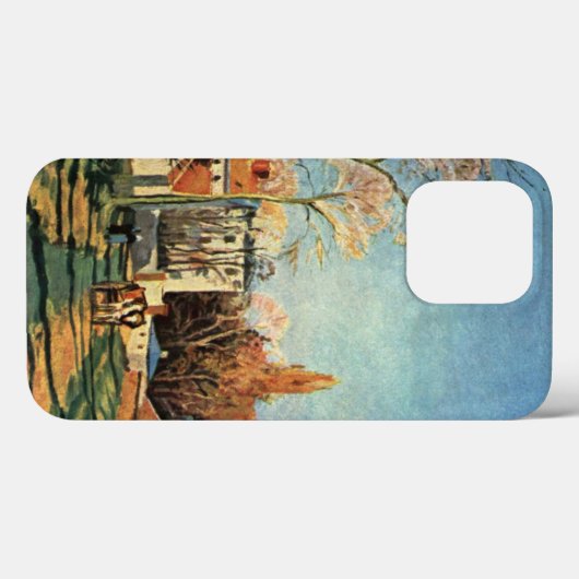 Camille Pissarro Entrance Village of Voisins Case-Mate iPhone Case (Achterkant (horizontaal))