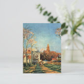 Camille Pissarro Entrance Village of Voisins Feestdagenkaart (Staand voorkant)