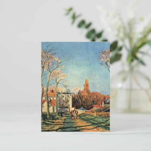 Camille Pissarro Entrance Village of Voisins Feestdagenkaart (Staand voorkant)