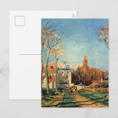 Camille Pissarro Entrance Village of Voisins Feestdagenkaart (Voorkant / Achterkant)