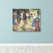  Camille Pissarro Hay Harvest bij Eragny Canvas Afdruk (Insitu (Houten vloer))