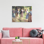 Camille Pissarro Hay Harvest bij Eragny Canvas Afdruk (Insitu (Woonkamer))