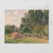 Camille Pissarro | Haystacks, Morning, Eragny Briefkaart (Voorkant)