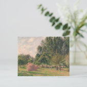 Camille Pissarro | Haystacks, Morning, Eragny Briefkaart (Staand voorkant)