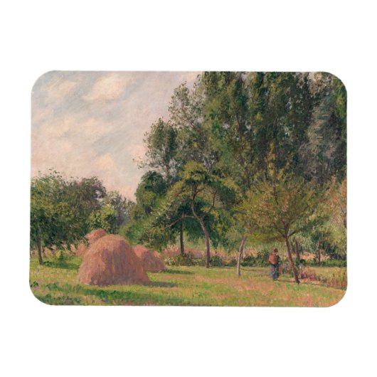 Camille Pissarro | Haystacks, Morning, Eragny Magneet (Horizontaal)