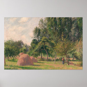 Camille Pissarro - Haystacks, Morning, Eragny Poster