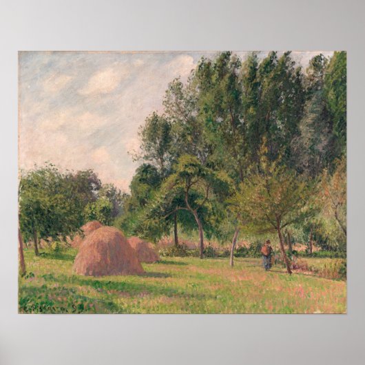Camille Pissarro | Haystacks, Morning, Eragny Poster (Voorkant)