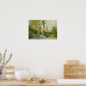 Camille Pissarro - Het gans meisje in Montfoucault Poster (Keuken)