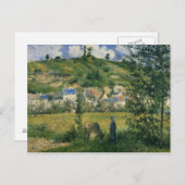 Camille Pissarro | Landschap in Chaponval, 1880 Briefkaart (Voorkant / Achterkant)