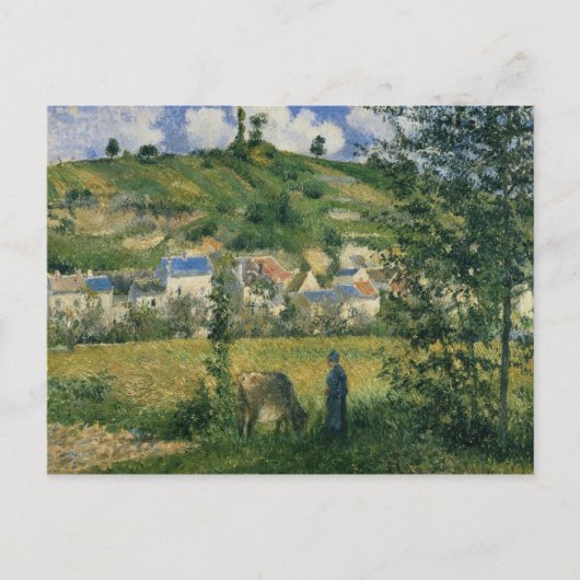 Camille Pissarro | Landschap in Chaponval, 1880 Briefkaart (Voorkant)