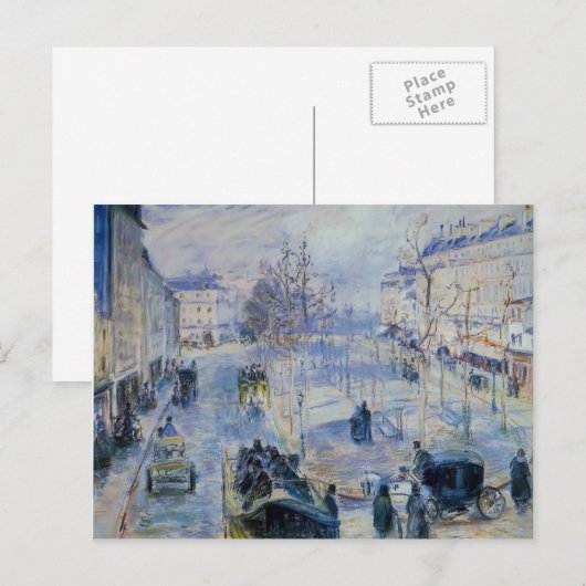 Camille Pissarro- Le Boulevard de Clichy Briefkaart (Voorkant / Achterkant)