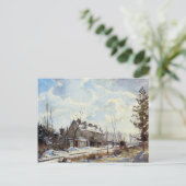 Camille Pissarro- Louveciennes Road Snow Effect Briefkaart (Staand voorkant)
