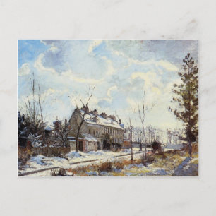 Camille Pissarro- Louveciennes Road Snow Effect Briefkaart