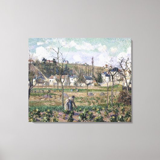 Camille Pissarro Maubuissons garden Pontoise Canvas Afdruk (Voorkant)