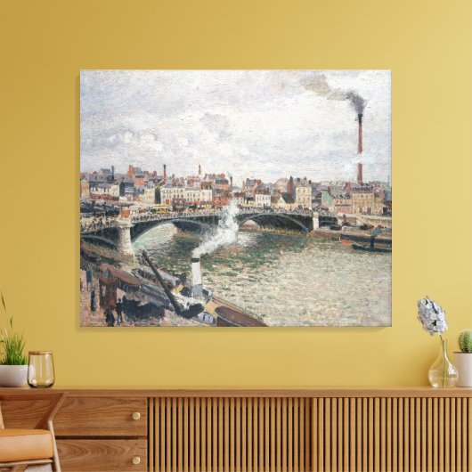 Camille Pissarro Morning An Overcast Day Canvas Afdruk (Insitu (Woonkamer))