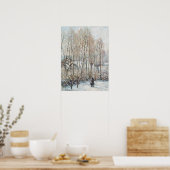 Camille Pissarro Morning Sunlight op de sneeuw Poster (Keuken)