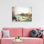 Camille Pissarro Morning Winter Sunshine Frost Canvas Afdruk (Insitu (Woonkamer))