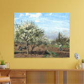 Camille Pissarro Orchard in Bloom Louveciennes Canvas Afdruk (Insitu (Woonkamer))
