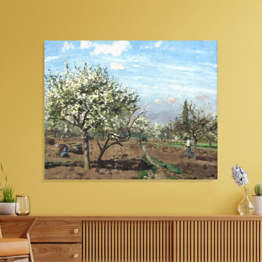 Camille Pissarro Orchard in Bloom Louveciennes Canvas Afdruk (Insitu (Woonkamer))