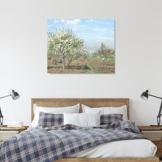 Camille Pissarro Orchard in Bloom Louveciennes Canvas Afdruk (Insitu (Slaapkamer))