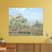 Camille Pissarro Orchard in Bloom Louveciennes Canvas Afdruk (Insitu (Woonkamer))
