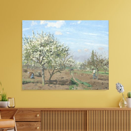 Camille Pissarro Orchard in Bloom Louveciennes Canvas Afdruk (Insitu (Woonkamer))