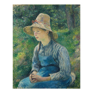 Camille Pissarro   paasgiertje met een Pet van str Poster