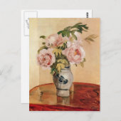 Camille Pissarro- Pink Peonies Briefkaart (Voorkant / Achterkant)