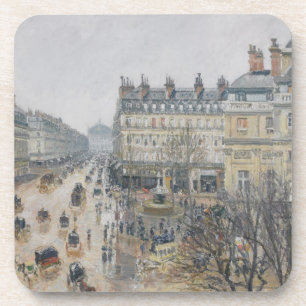 Camille Pissarro Plaats van Theater Francais, Pa Bier Onderzetter