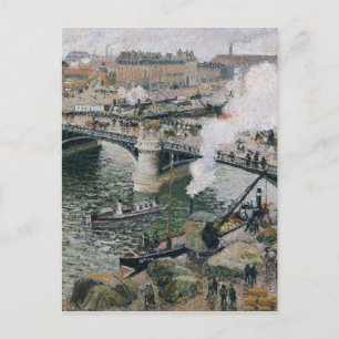 Camille Pissarro Pont Boieldieu in Rouen Painting Briefkaart