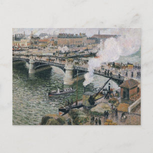 Camille Pissarro Pont Boieldieu in Rouen Painting Briefkaart