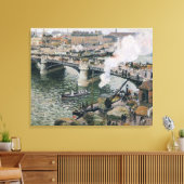 Camille Pissarro Pont Boieldieu in Rouen Painting Canvas Afdruk (Insitu (Woonkamer))