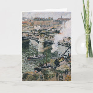 Camille Pissarro Pont Boieldieu in Rouen Painting Kaart