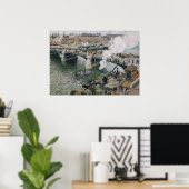 Camille Pissarro Pont Boieldieu in Rouen Painting Poster (Thuiskantoor)