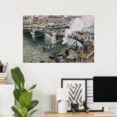 Camille Pissarro Pont Boieldieu in Rouen Painting Poster (Thuiskantoor)