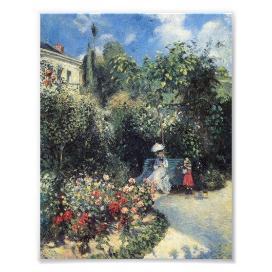 Camille Pissarro Pontoise Garden Foto Afdruk (Voorkant)