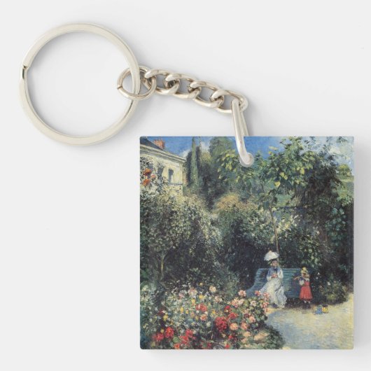 Camille Pissarro Pontoise Garden Sleutelhanger (voorkant)