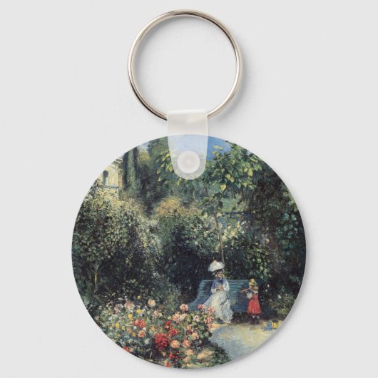 Camille Pissarro Pontoise Garden Sleutelhanger (Voorkant)