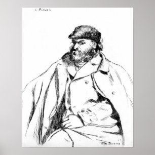 Camille Pissarro   Portret van Cezanne, 1874 Poster
