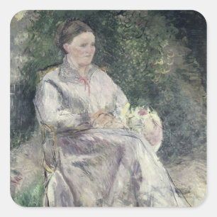 Camille Pissarro Portret van Julie Velay, echtge Vierkante Sticker