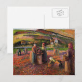 Camille Pissarro- Potato Harvest Briefkaart (Voorkant / Achterkant)