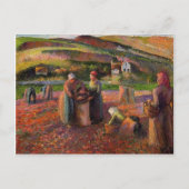 Camille Pissarro- Potato Harvest Briefkaart (Voorkant)