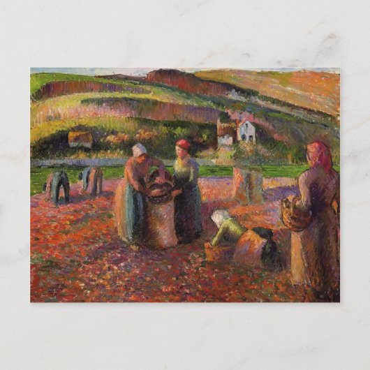 Camille Pissarro- Potato Harvest Briefkaart (Voorkant)