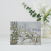 Camille Pissarro - Rabbit Warren bij Pontoise, Sno Briefkaart (Staand voorkant)